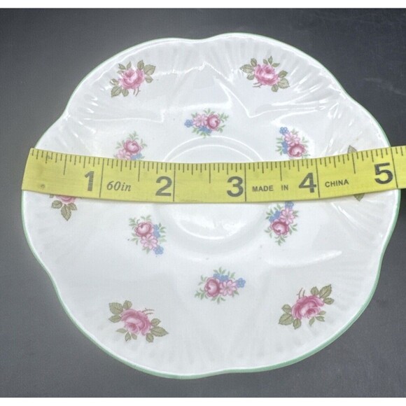 VTG Shelley ROSEBUD Fine Bone China Demitasse Cup & Saucer Set England - Picture 11 of 12